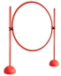 Preview: Ring hurdle set with X-foot & 25 mm diameter poles, 100 cm or 180 cm high