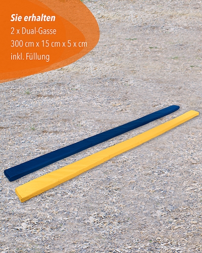 Horse lane, yellow/blue