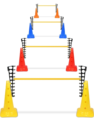 Ladder for setting up different hurdle heights