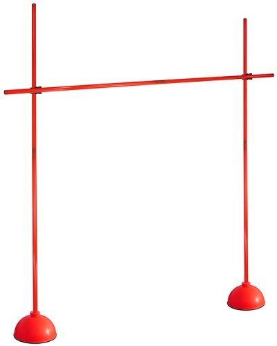Round-foot hurdle set with poles ø 25 mm, 100 cm or 180 cm high