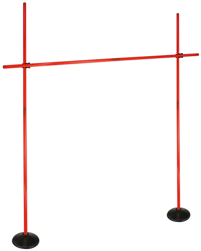 Disc foot hurdle set with poles ø 25 mm, 100 cm or 180 cm high