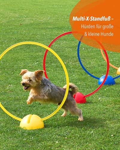 Combination X-foot made of impact-resistant plastic