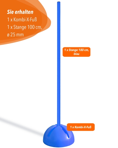 Kombi-X-Fuß-Slalomset 100 cm