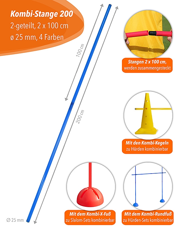 Kombi-Stange 200 cm