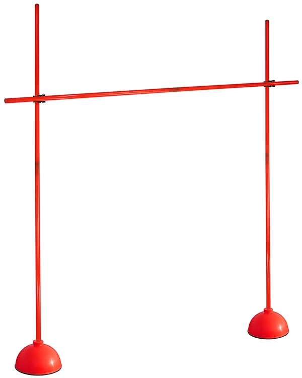Round-foot hurdle set with poles ø 25 mm, 100 cm or 180 cm high