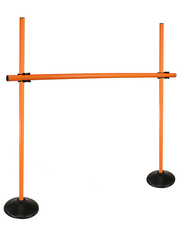 Disc foot hurdle set with poles ø 25 mm, 100 cm or 180 cm high