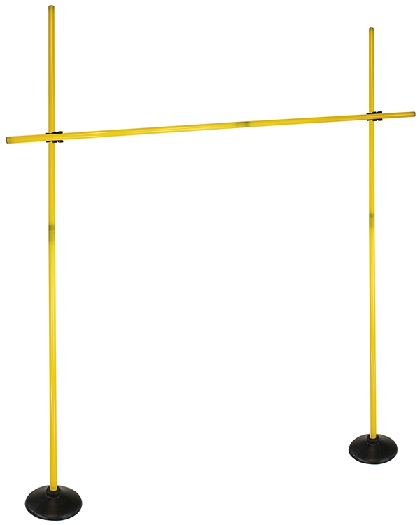 Disc foot hurdle set with poles ø 25 mm, 100 cm or 180 cm high