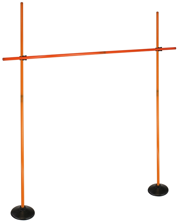 Disc foot hurdle set with poles ø 25 mm, 100 cm or 180 cm high