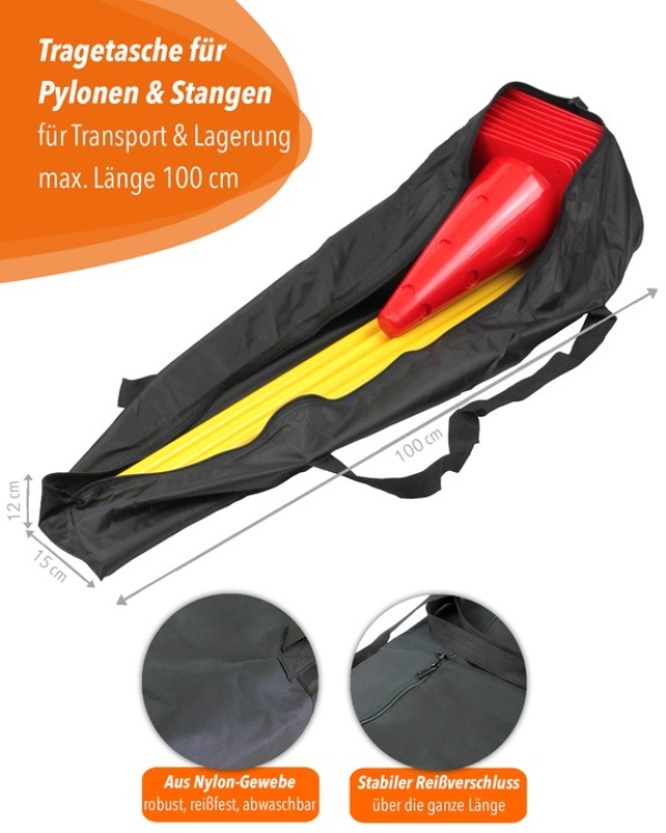 Bag for 5 x cone hurdle 30, black